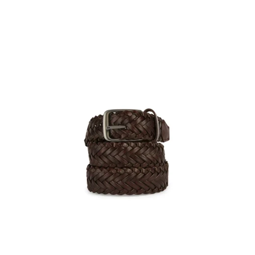 Geox Belt Man Dark Coffee Leather Belt 105 cm Adjustable Buckle for Men's Fashion Accessories Comfortable and Stylish Design - Geox - Image 3
