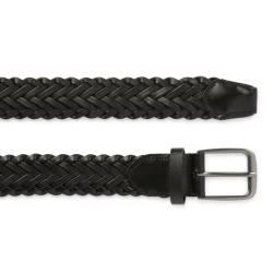 Geox Men's Black Leather Belt 105cm Adjustable Buckle for Everyday Wear and Travel, Featuring a Contemporary Design and Easy Exchange in Stores