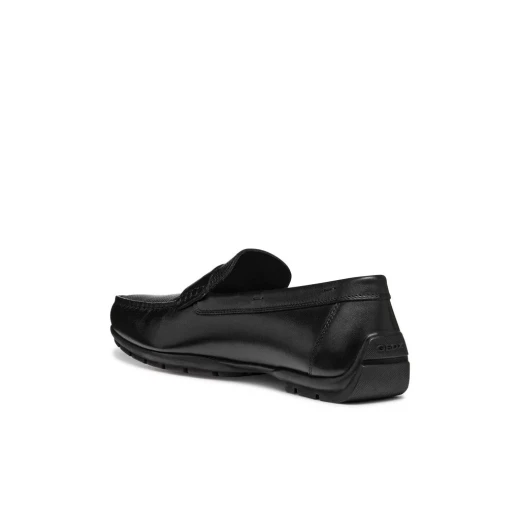 Moner 2FIT Men's Casual Loafer Shoes in Black Leather, Breathable and Lightweight Design, Perfect for Everyday Wear and Comfortable Fit, Size 41 - Geox - Image 3