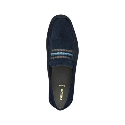 Ascanio Men's Loafer Navy Suede 42 City Sleek Breathable Shoes - Geox - Image 9