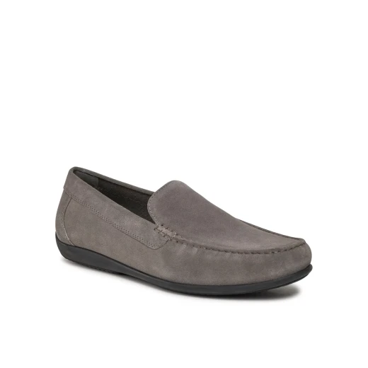 Ascanio Men's Suede Loafers Grey Casual Slip On Shoes Size 40 - Geox - Image 3