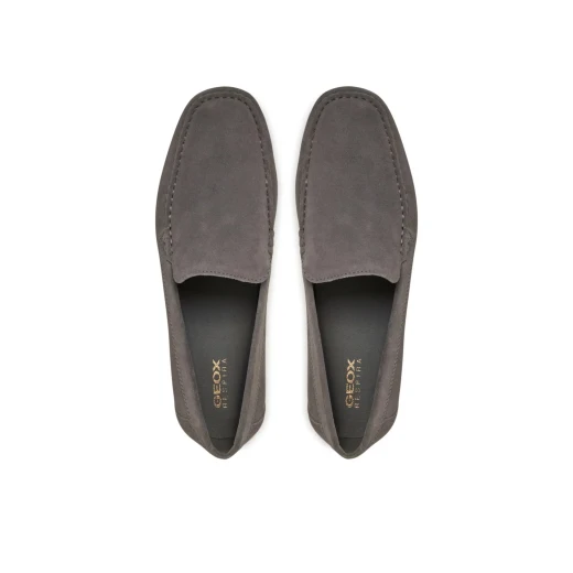 Ascanio Men's Suede Loafers Grey Casual Slip On Shoes Size 40 - Geox - Image 5