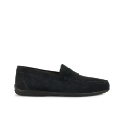 Geox Ascanio Men's Navy Suede Loafer Shoes Size 41, Comfortable & Breathable Slip On Design, Perfect for Casual Everyday Wear & Travel