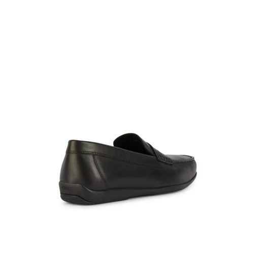 Geox Ascanio Men's Loafers Black Leather Breathable Comfort 41 Timeless Design Versatile Everyday Wear City Travel Easy Exchange Fast Delivery U450WC.00043.C9999 - Ascanio - Image 4