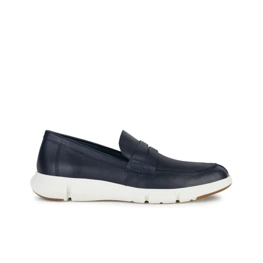 Geox Adacter F Men's Navy Loafer in Waxed Leather with Superior Traction, Everyday Comfort, and Breathability, Size 42 - Geox - Image 2