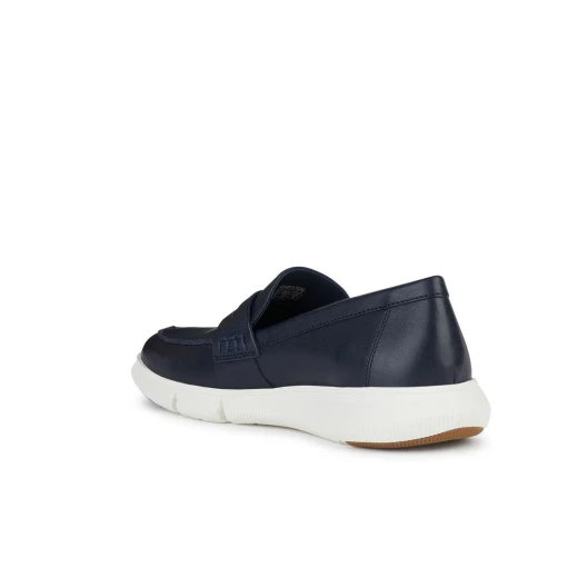 Geox Adacter F Men's Navy Loafer in Waxed Leather with Superior Traction, Everyday Comfort, and Breathability, Size 42 - Geox - Image 4