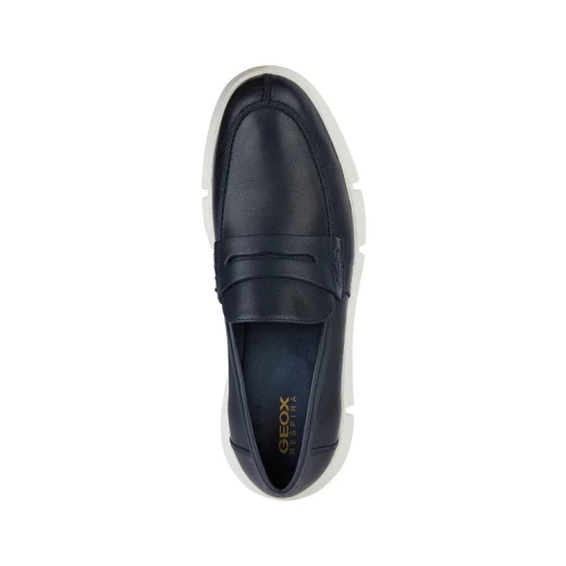 Geox Adacter F Men's Navy Loafer in Waxed Leather with Superior Traction, Everyday Comfort, and Breathability, Size 42 - Geox - Image 7