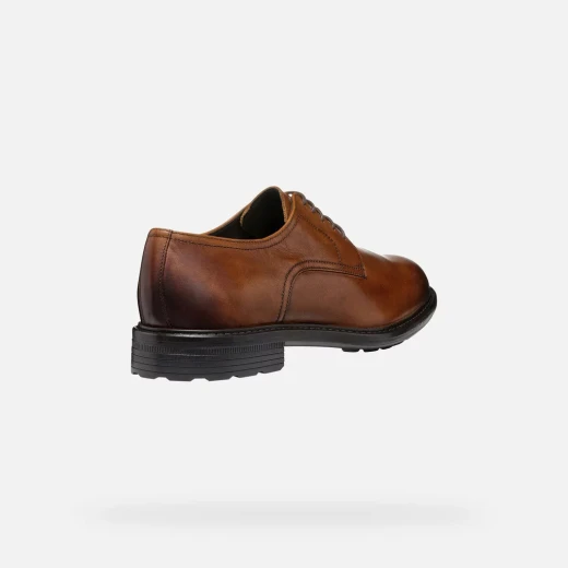 Walk Pleasure Man's Light Brown Leather Formal Shoes Size 42 Lightweight Cushioning Elegant Design Perfect for Business and Special Occasions City Suaveness - Geox - Image 13