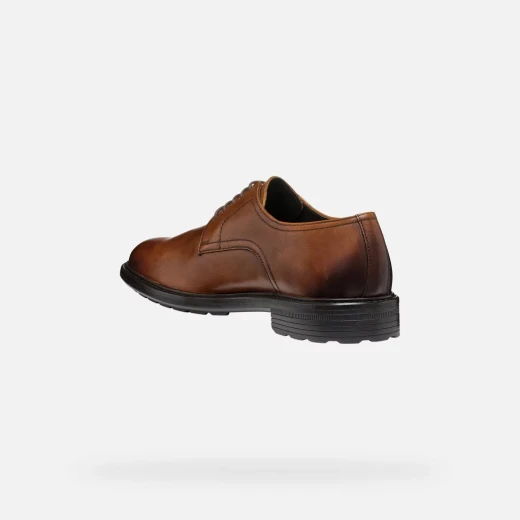Walk Pleasure Man's Light Brown Leather Formal Shoes Size 42 Lightweight Cushioning Elegant Design Perfect for Business and Special Occasions City Suaveness - Geox - Image 8