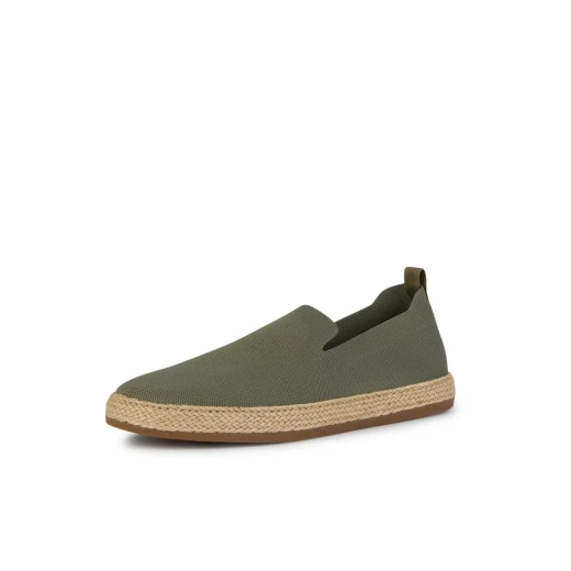 Pantelleria Men's Espadrille Sneaker Sage Green Knitted Fabric Breathable Comfortable Summer Shoe Size 41 Jute Effect Outsole Warm Weather Getaway - Geox - Image 12