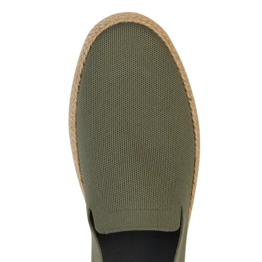 Pantelleria Men's Espadrille Sneaker Sage Green Knitted Fabric Breathable Comfortable Summer Shoe Size 41 Jute Effect Outsole Warm Weather Getaway - Geox - Image 7