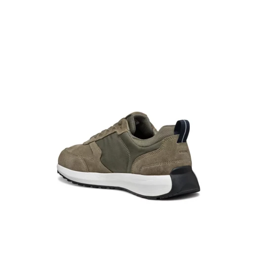 Volpiano Man Running Sneaker Sage Green Suede and Nylon 42: Modern Urban Style Breathable Comfort Casual Active Design U45GCA.022FU.C3016 - Geox - Image 7