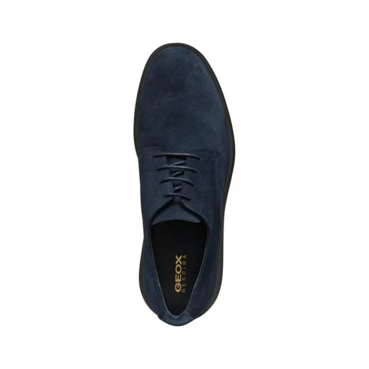 Geox Spherica EC10 Men's Lace Up Shoes Navy Blue Suede Upper Breathable Cushioned City Casual Style Size 40 Designed for Optimal Comfort and Seasonal Wear - Geox - Image 10