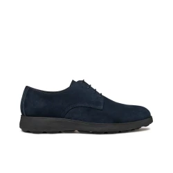 Geox Spherica EC10 Men's Lace Up Shoe Navy Suede Upper Excellent Cushioning Breathable Design Casual City Style Size 45