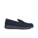 Geox Spherica EC10 Men's Loafer Navy Suede Casual Shoes with Breathable and Ultra Cushioning Design, Perfect for Office Wear, Size 43, Fast Delivery and Easy Exchange