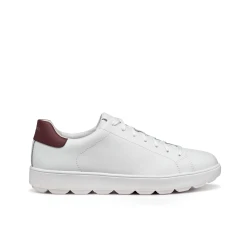 Geox Spherica ECUB-1 Men's Sneakers White 42 Featuring Breathable Coated Leather Construction Delivering Exceptional Cushioning and Comfort for Everyday Wear