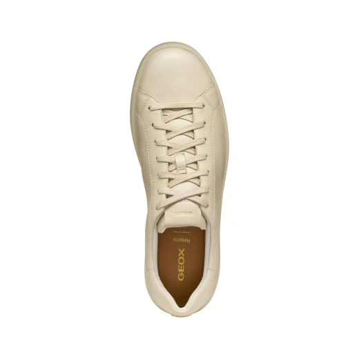 Geox Spherica ECUB-1 Men's Sneakers Papyrus Leather 43: Experience Ultimate Breathability and Lightweight Comfort for Everyday Wear, Active-Chic Style - Image 4