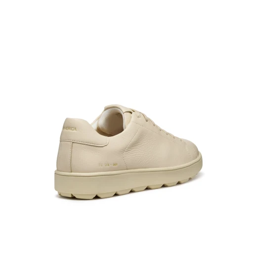 Geox Spherica ECUB-1 Men's Sneakers Papyrus Color, Tumbled Leather Upper, Exceptional Cushioning and Breathability, Ideal for Everyday City Wear, Size 40 - Geox - Image 7