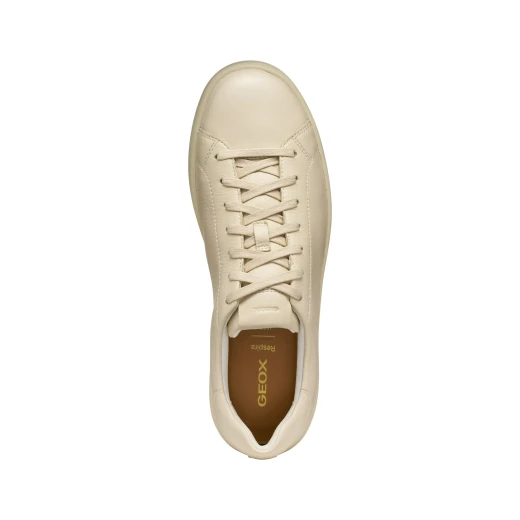 Geox Spherica ECUB-1 Men's Sneakers Papyrus Color, Tumbled Leather Upper, Exceptional Cushioning and Breathability, Ideal for Everyday City Wear, Size 40 - Geox - Image 9