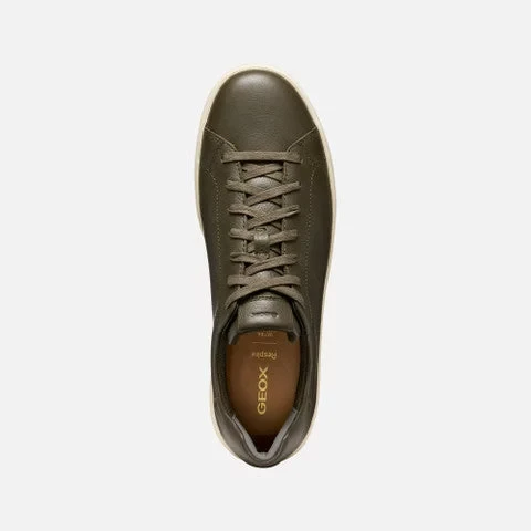 Geox Spherica ECUB-1 Men's Sneakers Military Style 44 Breathable Tumbled Leather Lightweight Cushioning for Everyday Wear - Geox - Image 5