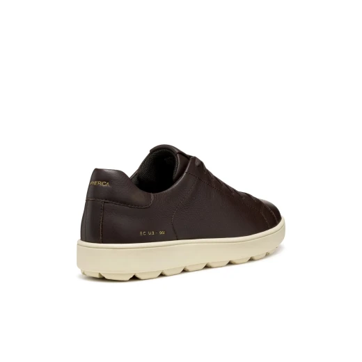 Geox Spherica ECUB-1 Men's Sneakers Coffee Color 41 US Size Tumbled Leather Breathable Cushioning Lightweight City Casual Shoes - Geox - Image 13
