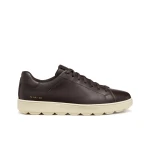 Geox Spherica ECUB-1 Men's Sneakers Coffee Color 41 US Size Tumbled Leather Breathable Cushioning Lightweight City Casual Shoes - Geox