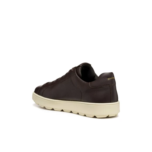Geox Spherica ECUB-1 Men's Sneakers Coffee Color 41 US Size Tumbled Leather Breathable Cushioning Lightweight City Casual Shoes - Geox - Image 8