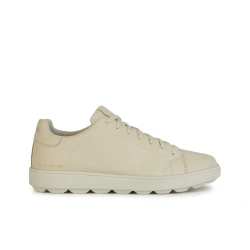 Geox Spherica ECUB Men's Sneaker Lightweight Breathable 40 Light Sand Nappa Leather Upper Casual and Semi Formal Style Shoes