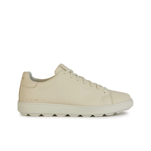 Geox Spherica ECUB Men's Sneaker Lightweight Breathable Nappa Leather Upper Cushioned Comfort 42 Light Sand Color Stylish Everyday Wear - Geox - Image 2