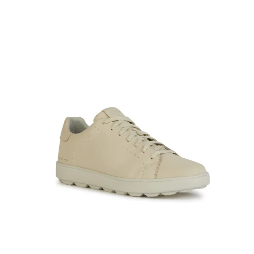 Geox Spherica ECUB Men's Sneaker Lightweight Breathable 40 Light Sand Nappa Leather Upper Casual and Semi Formal Style Shoes - Geox - Image 3