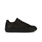 Geox Spherica ECUB Men's Sneakers Black Nappa Leather Cushioned Breathable Shoes Size 41 Lightweight Design Perfect For Casual Or Semi Formal Outfits U45GPC.00085.C9999 - Geox