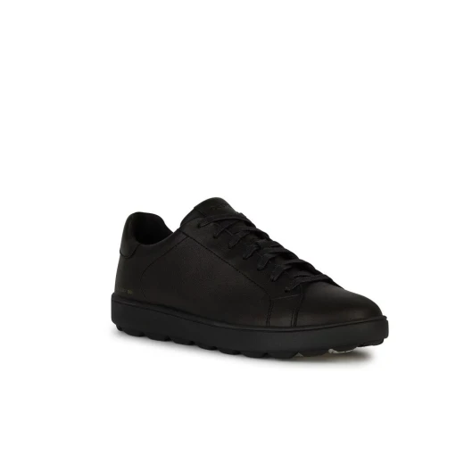 Geox Spherica ECUB Men's Sneakers Black Leather Upper Breathable Cushioned Lightweight 42 Perfect for Casual & Semi Formal Outfits Fast Delivery Easy Exchange - Geox - Image 3