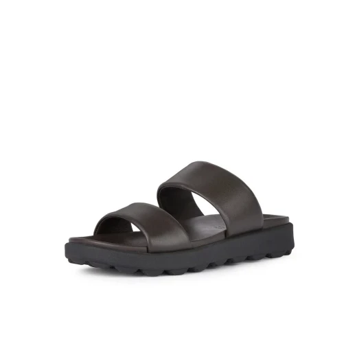 Geox Spherica EC6 Men's City Sandals Dark Brown, Breathable Ultra-Cushioning Outsole, Two-Band Nappa Leather Upper, Size 42, Perfect for Summer Days - Geox - Image 4