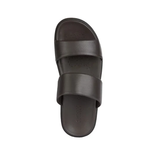Geox Spherica EC6 Men's City Sandals in Dark Brown Size 46: Ultra-Cushioned, Breathable Nappa Leather 2-Band Design for Ultimate Summer Comfort - Geox - Image 8