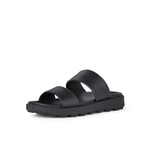 صنادل جي أوكس سفريكا إي سي 6 للرجال بتصميم عصري باللون الأسود جلد نابا تصميم بحزامين نعل خارجي فائق النعومة جيد التهوية أحذية صيفية خفيفة الوزن مقاس 42 مثالية للارتداء اليومي - جيوكس - Image 4