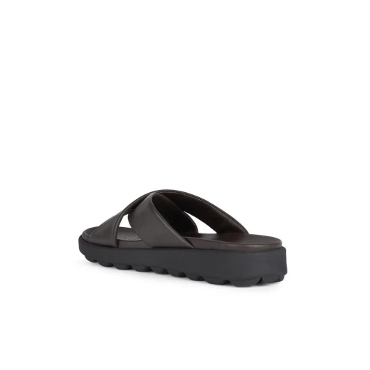 Geox Spherica EC6 Men's Sandals Dark Brown 42 Breathable Ultra Cushioning Urban Style Crossover Front Nappa Leather Summer Footwear Comfortable for Hot Days - Geox - Image 4