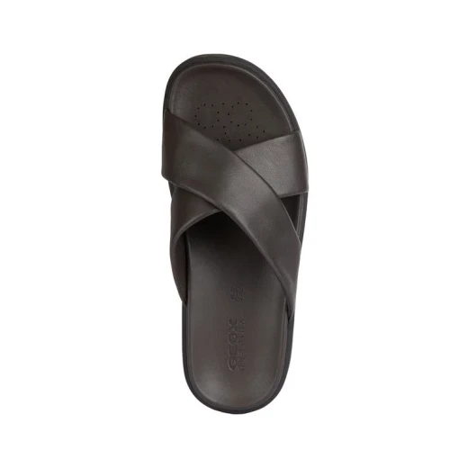 Geox Spherica EC6 Men's Sandals Dark Brown 42 Breathable Ultra Cushioning Urban Style Crossover Front Nappa Leather Summer Footwear Comfortable for Hot Days - Geox - Image 6