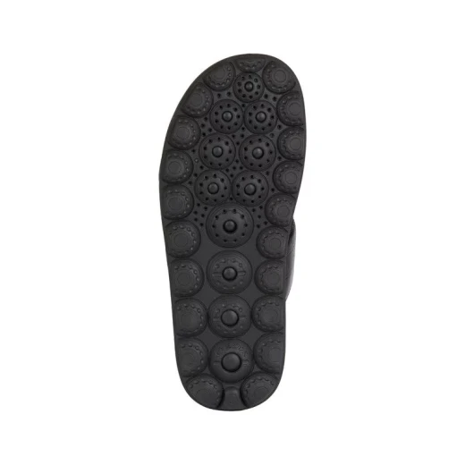 Geox Spherica EC6 Men's Sandal Black Printed Leather Ultra Cushioning for Summer 41 with Metal Detail Breathable Lightweight Stylish Footwear - Geox - Image 7