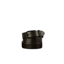 Geox Men's Coffee Brown Leather Belt 110cm with a Distinctive Buckle, Perfect for Office to Evening Wear, Semi Formal Style 3.5cm Width