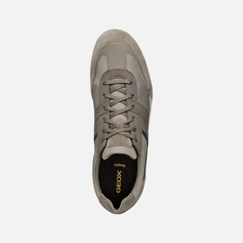 Wells Man Taupe Suede and Fabric Low Cut Sneakers for Men 45 Comfortable Breathable Urban Everyday Style Rounding Off Informal Styling Ensuring Utmost Well Being - Geox - Image 6