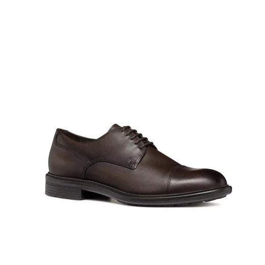 Walk Pleasure Man Formal Leather Shoes Coffee Brown 44, Lightweight Cushioned Design, Suitable for Special Occasions and Business Engagements, Impeccable Elegance - Geox - Image 6