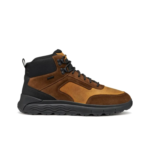Geox Spherica 4x4 ABX Men's Waterproof Ankle Boots Cognac Brown Suede Leather Effect Upper Breathable Cushioned Comfort Size 41 Outdoor Winter Footwear - Geox - Image 11