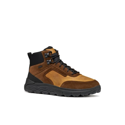 Geox Spherica 4x4 ABX Men's Waterproof Ankle Boots Cognac Brown Suede Leather Effect Upper Breathable Cushioned Comfort Size 41 Outdoor Winter Footwear - Geox - Image 12