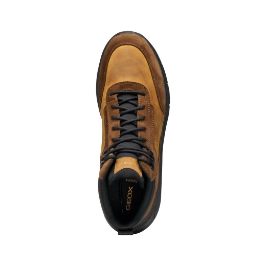 Geox Spherica 4x4 ABX Men's Waterproof Ankle Boots Cognac Brown Suede Leather Effect Upper Breathable Cushioned Comfort Size 41 Outdoor Winter Footwear - Geox - Image 4