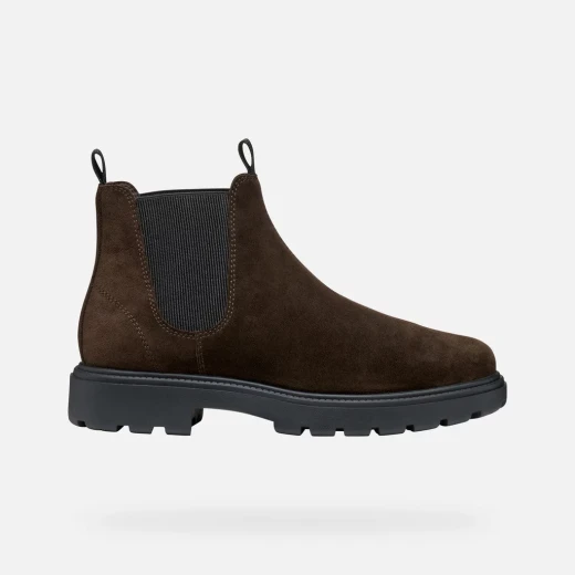Geox Spherica EC7 Men's Ankle Boots Dark Brown 46, Crafted From Soft Suede for Ultimate Comfort, Breathable Design with Outstanding Cushioning, Ideal for Long Walks in Town - Geox - Image 2