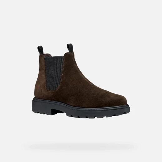 Geox Spherica EC7 Men's Ankle Boot in Dark Brown Suede, Exceptional Breathability and Cushioning for Everyday Wear, Size 43 - Geox - Image 3