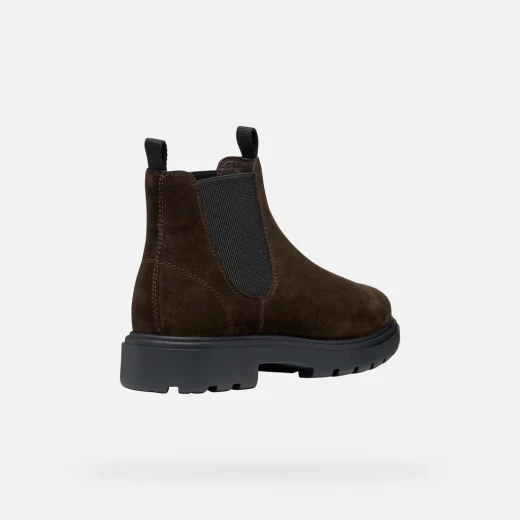 Geox Spherica EC7 Men's Ankle Boots Dark Brown 46, Crafted From Soft Suede for Ultimate Comfort, Breathable Design with Outstanding Cushioning, Ideal for Long Walks in Town - Geox - Image 4