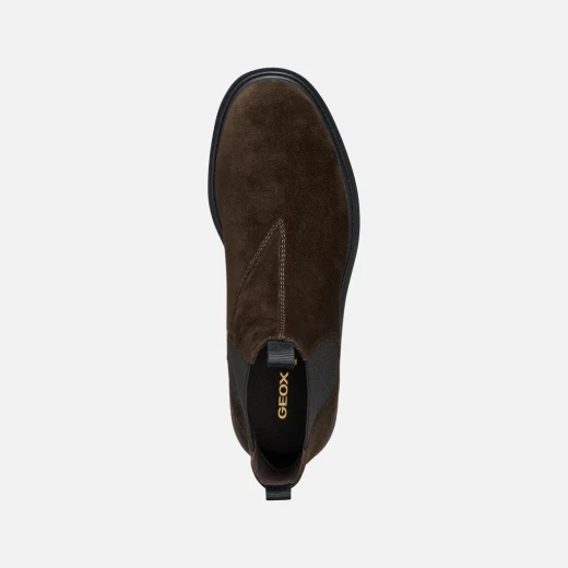 Geox Spherica EC7 Men's Ankle Boots Dark Brown 46, Crafted From Soft Suede for Ultimate Comfort, Breathable Design with Outstanding Cushioning, Ideal for Long Walks in Town - Geox - Image 6