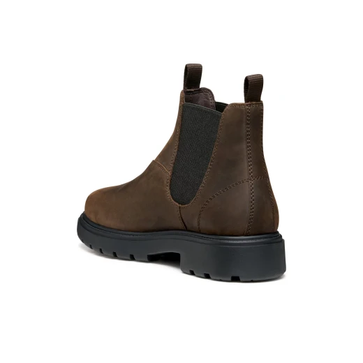 Geox Spherica EC7 Men's Ankle Boots Coffee Brown Leather Ultra Cushioned Breathable City Style for Daily Wear Size 43 Comfort Focused Footwear U46FRA.000FF.C6010 - Image 11