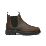 Geox Spherica EC7 Men's Ankle Boots Coffee Brown Leather Ultra Cushioned Breathable City Style for Daily Wear Size 43 Comfort Focused Footwear U46FRA.000FF.C6010